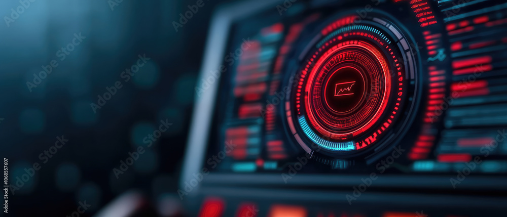 Aufkleber cybersecurity insights, immersive holographic display showcasing real-time network protection data a