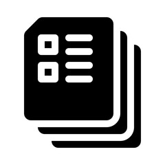 Fototapeta premium Documents glyph icon