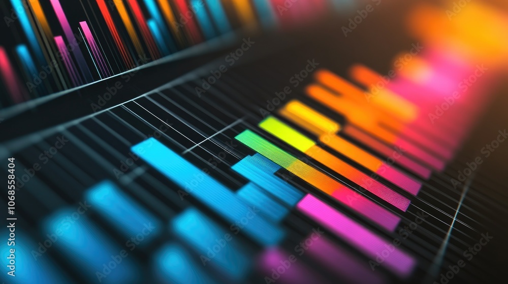 Poster colorful abstract data visualization background