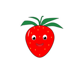 strawberry large on a white background,