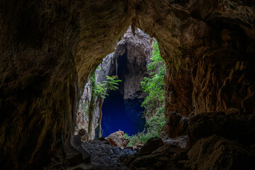 Chirorodziva (the pool of the fallen) at the Chinhoyi, Zimbabwe