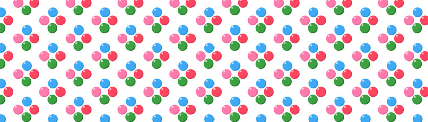 beads balls colored pattern on transparent background