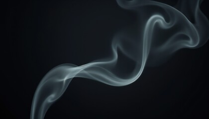 Fototapeta premium Swirling Smoke on Black Background