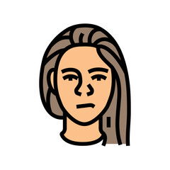 frustration woman expression color icon vector. frustration woman expression sign. isolated symbol illustration