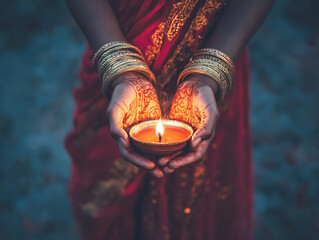 Happy Diwali - zapalony znicz