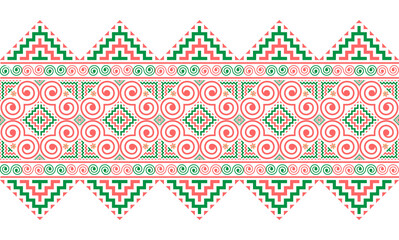 Hmong ethnic pattern, snail pattern, designed to imitate the original Hmong pattern, used in designing clothes, bags, etc.