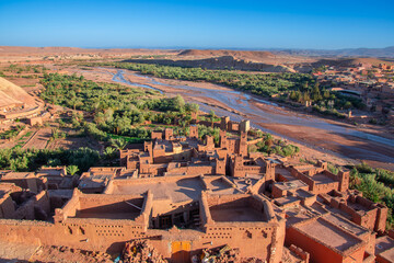 Obraz premium View of the famous fortress of Ait Ben Haddou in Morocco