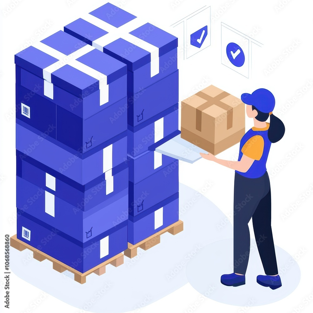 Poster warehouse manager using ai-powered analytics for stock prediction and replenishment efficiency moder