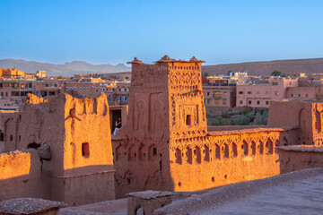 View of the famous fortress of Ait Ben Haddou in Morocco