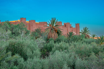 View of the famous fortress of Ait Ben Haddou in Morocco