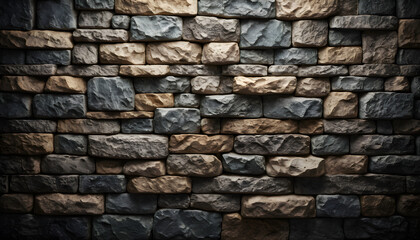 Obraz premium Old-world stone wall with rich textures background