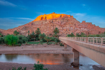 View of the famous fortress of Ait Ben Haddou in Morocco