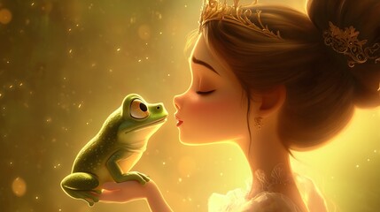 Princess kissing a frog, Frog Prince