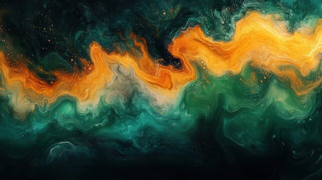 flowing liquid backdrop, capturing movement and texture in a harmonious blend of colors. this abstract design invites the viewer into a dynamic visual experience