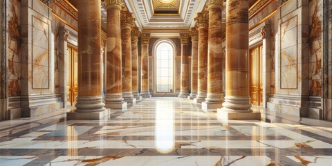 Obraz premium ancient marble columns room