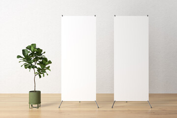 X Stand Banner Mockup