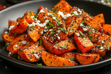 Photo Roasted Sweet Potato Feta Parsley