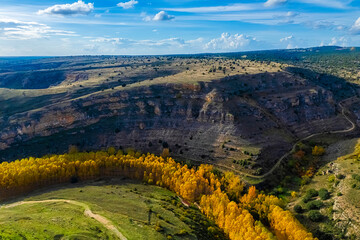 Obraz premium Aerial view of Sepulveda, Segovia province, Spain