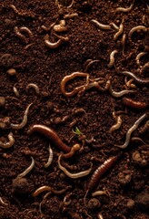 Obraz premium macro shot rich soil abundant tiny life forms illuminating fertility biodiversity, arable, biology, compost, decomposition, decay, decomposers, earth