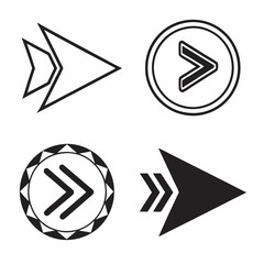 Arrow icon set. Vector illustration 
