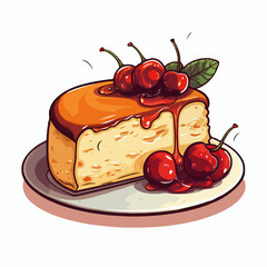 Cheesecake with cherry
