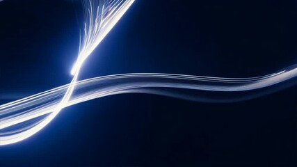 Dynamic Abstract Background with Smooth Flowing Light Trails in Blue, Evoking Modern Energy and Movement