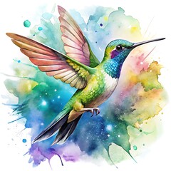 Obraz premium Set vector illustration of paradise hummingbird bird isolated on a white background