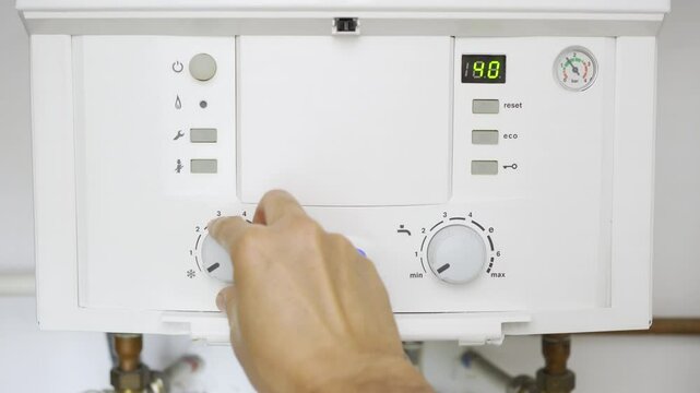 switching on the home boiler