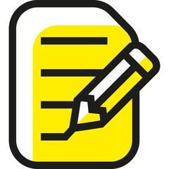 A Person Writing Notes With a Pencil on a Yellow Notepad, Highlighting Focused Study and Organization in a Workspace Setting