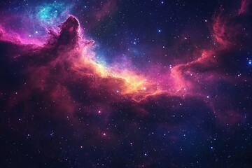 Spiral galaxy with glowing core in deep space.