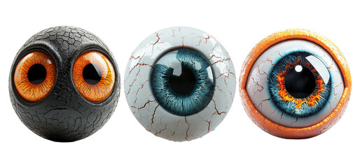 Colorful illustration of artistic eye designs
