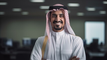 portrait of saudi arab man isolated