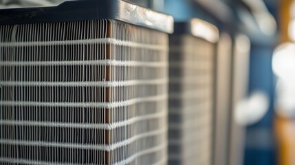 Close-up of hvac filters, emphasizing the importance of regular maintenance and replacement for optimal air quality.