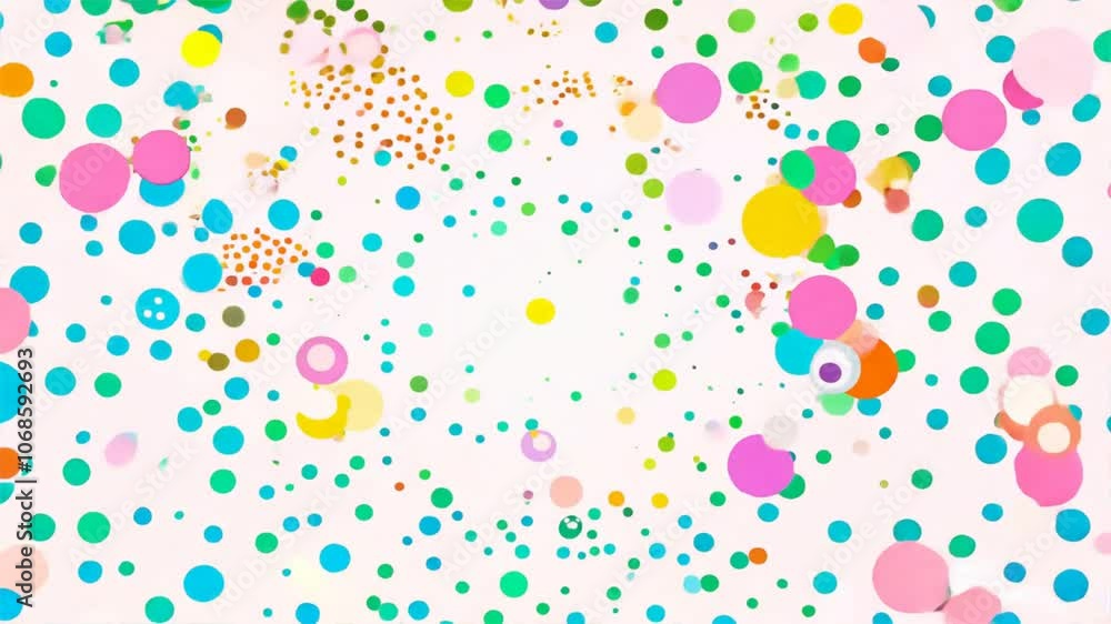 Poster colorful abstract circles dynamic swirl of vibrant shapes and patterns evoking joy and creativity in