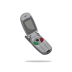 Old Vintage Flip Phone Illustration