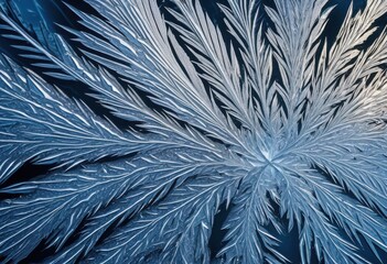 Obraz premium detailed close intricate freezing ice patterns forming smooth surface capturing natural frost designs vivid clarity, crystalline, frozen, texture, cold