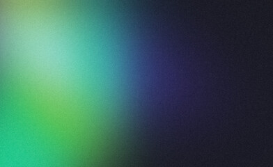 Abstract grainy gradient texture background. Soft vibrant blue green color noisy color flow, glowing light colors pastel backdrop design.