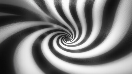 Fototapeta premium grainy black and white texture forming an abstract swirl pattern, evoking a sense of depth and movement, perfect for use as a dynamic background or artistic poster design