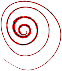 3d red spiral