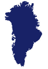 silhouette map of greenland