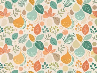 Organic Smooth Shapes Seamless Pattern for Textile and Wrapping Design, Perfect for Modern Interiors and Fashion, Soft Colors, Elegant Aesthetics, Versatile Applications, High-Quality Textures