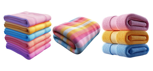Colorful Stacked Towels for Home Decor