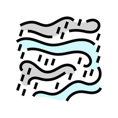 rain and wind hurricane disaster color icon vector. rain and wind hurricane disaster sign. isolated symbol illustration