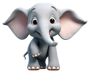 Obraz premium PNG Elephant wildlife cartoon mammal.