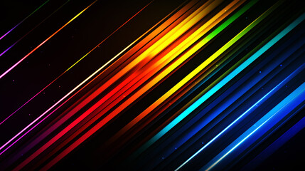 Fototapeta premium A colorful image of a rainbow with a black background