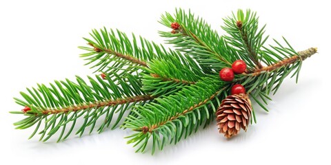 Christmas conifer branch plant.