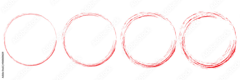 Poster hand drawn circle line sketch set isolated on white background. vector circular scribble doodle roun