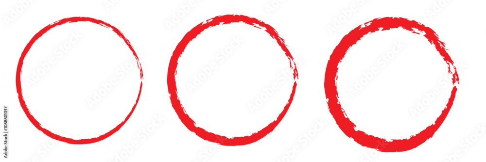 Poster hand drawn circle line sketch set isolated on white background. vector circular scribble doodle roun