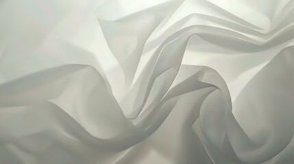 Obraz premium Abstract White Fabric Texture with Flowing Curves
