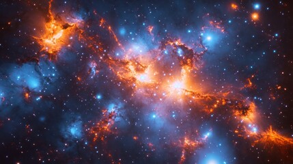 Fototapeta premium Infrared space observation, revealing hidden celestial objects and structures in the vast universe